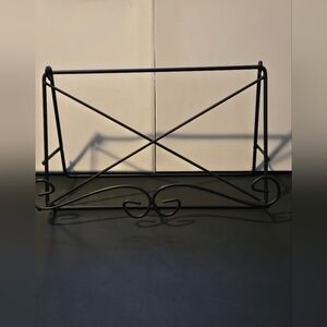 Black Metal Cookbook Holder. Lnwot. I Used As A Digital Frame Holder. Folds Flat
